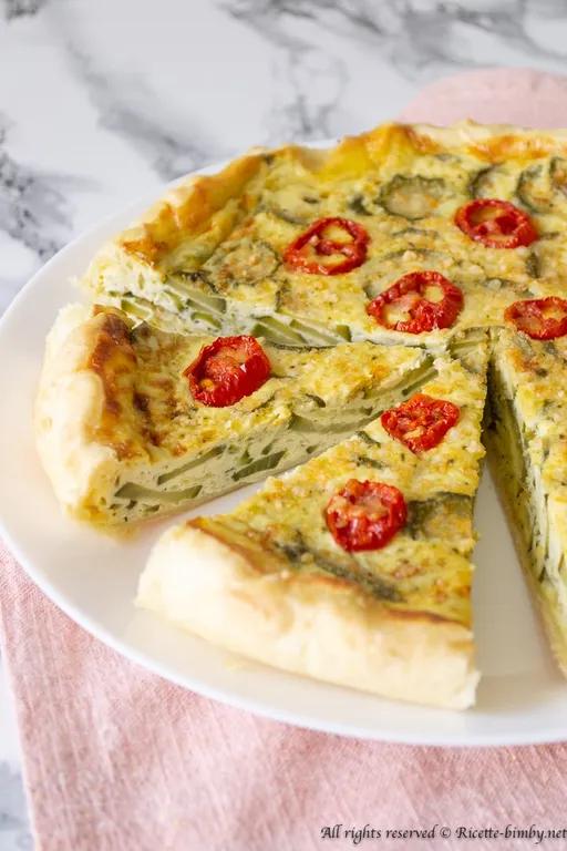 Torta salata zucchine e pomodori bimby