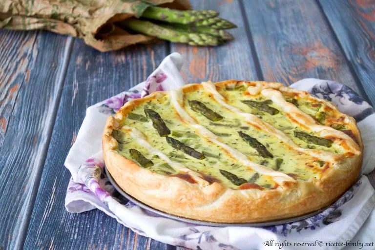 Torta salata agli asparagi Bimby