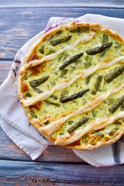 Torta salata agli asparagi bimby