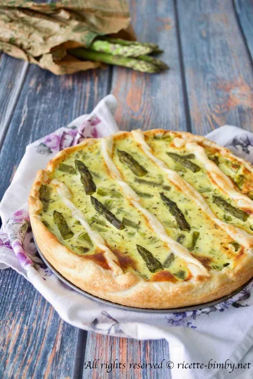 Torta salata agli asparagi bimby