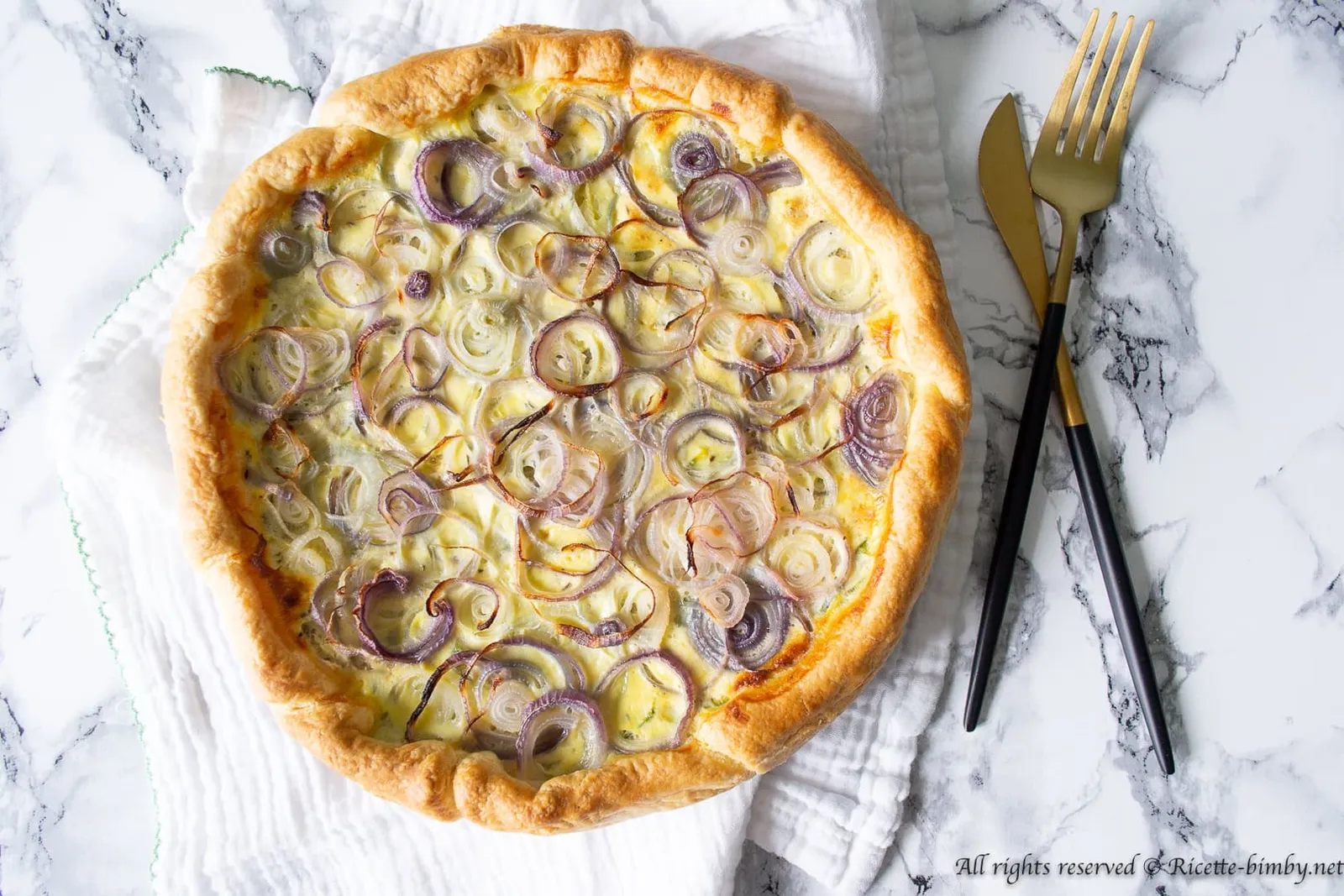 Torta salata zucchine e cipolle di Tropea Bimby