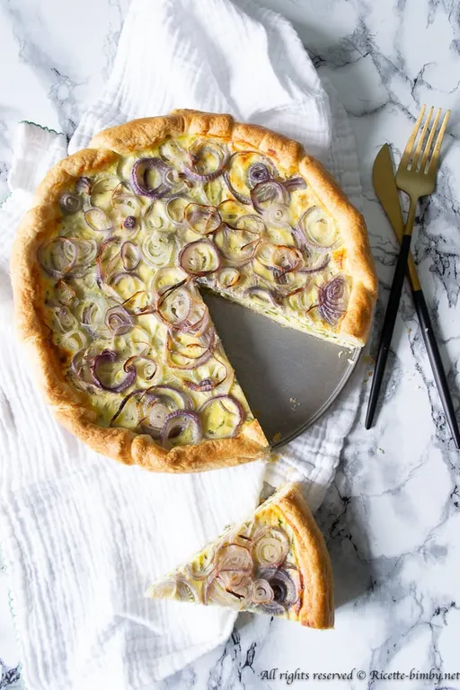 Torta salata zucchine e cipolle di Tropea bimby