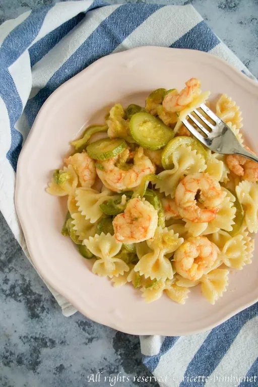 Pasta zucchine e gamberi bimby