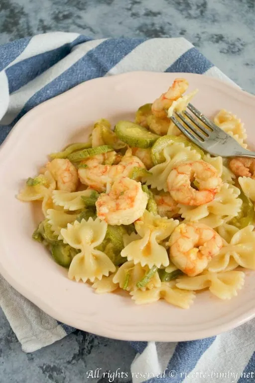 Pasta zucchine e gamberi bimby