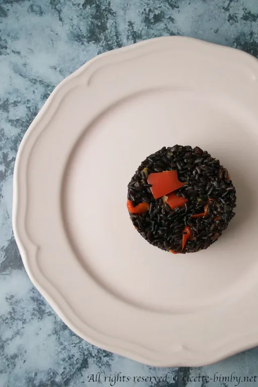 Riso venere e peperoni bimby