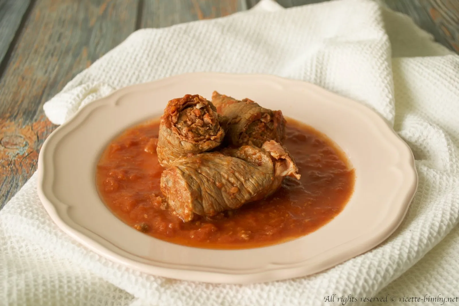 Involtini di vitello al pomodoro Bimby