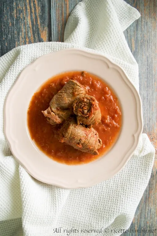 Involtini di vitello al pomodoro bimby
