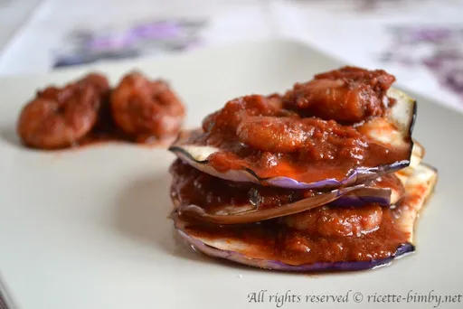 Millefoglie Melanzane Gamberi 2