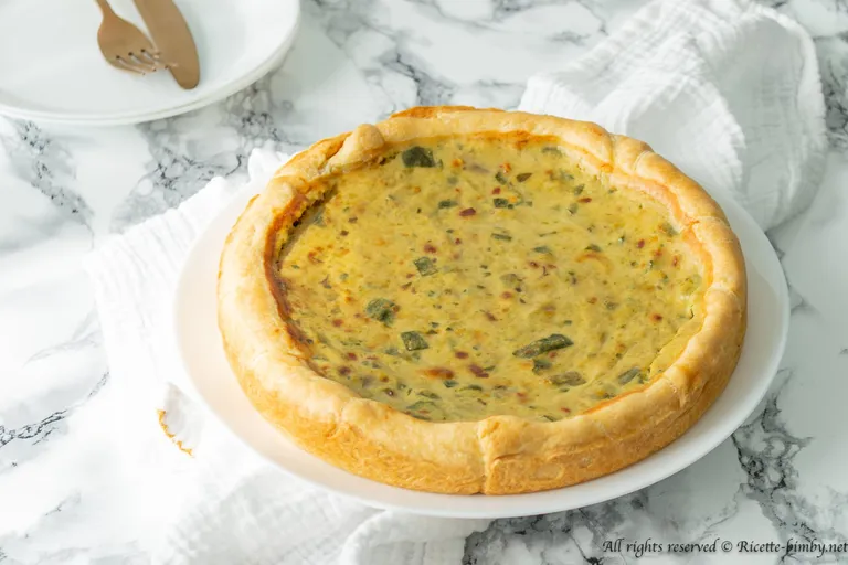 Torta salata zucchine e porri Bimby