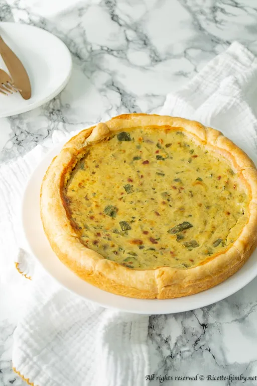 Torta salata zucchine e porri bimby