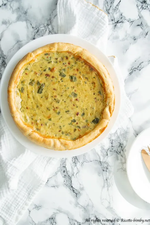 Torta salata zucchine e porri bimby