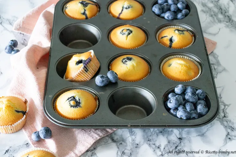 Muffin ai mirtilli senza glutine Bimby