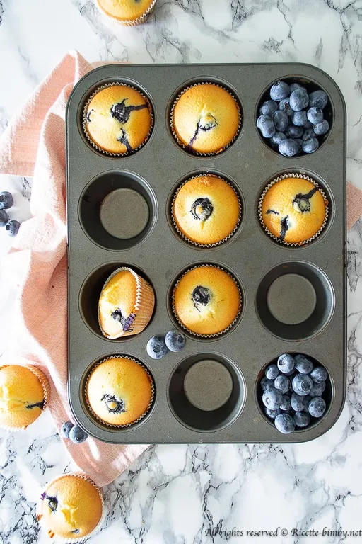 Muffin ai mirtilli senza glutine bimby