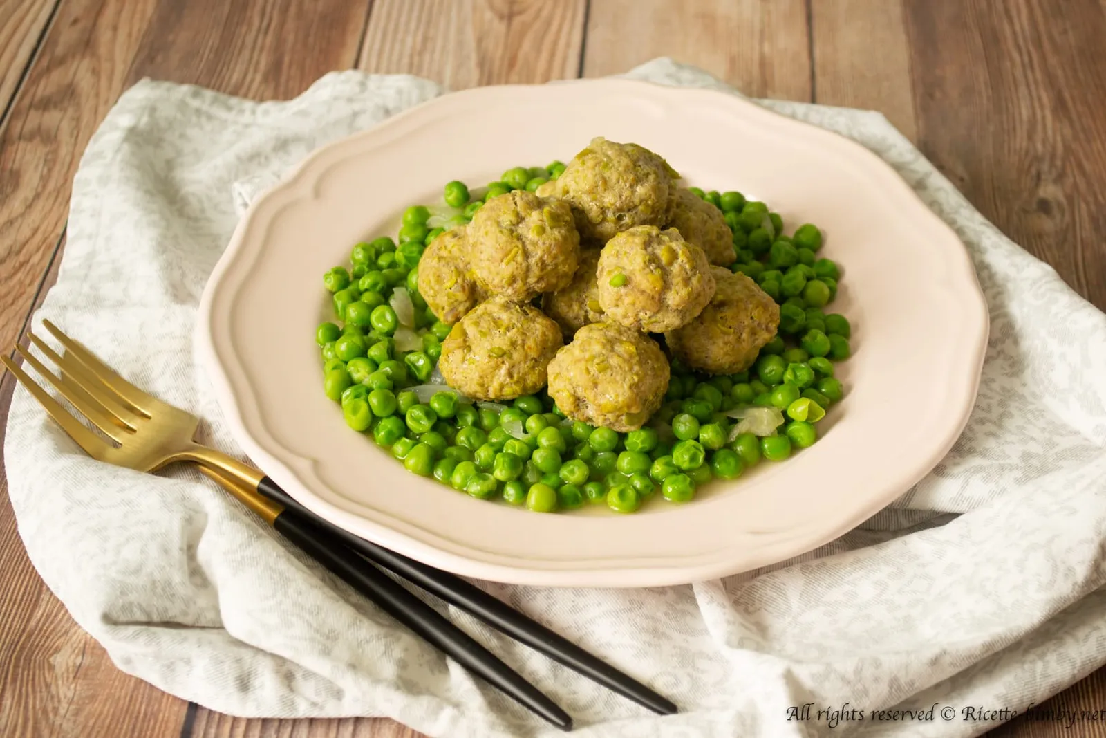 Polpette di carne e piselli al curry Bimby