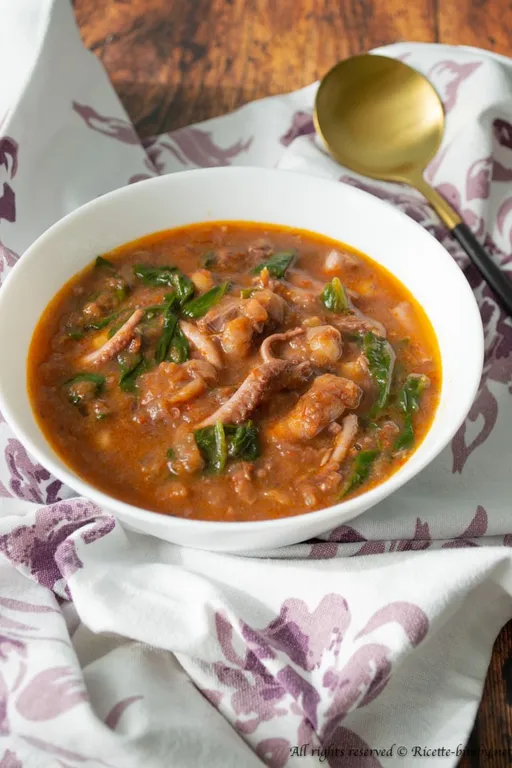 Zuppa di polpo, patate e ceci bimby