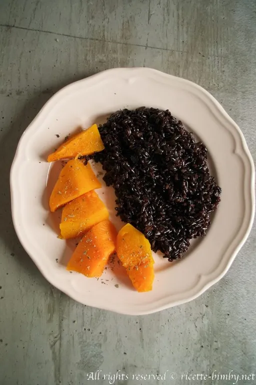 Riso venere con zucca bimby