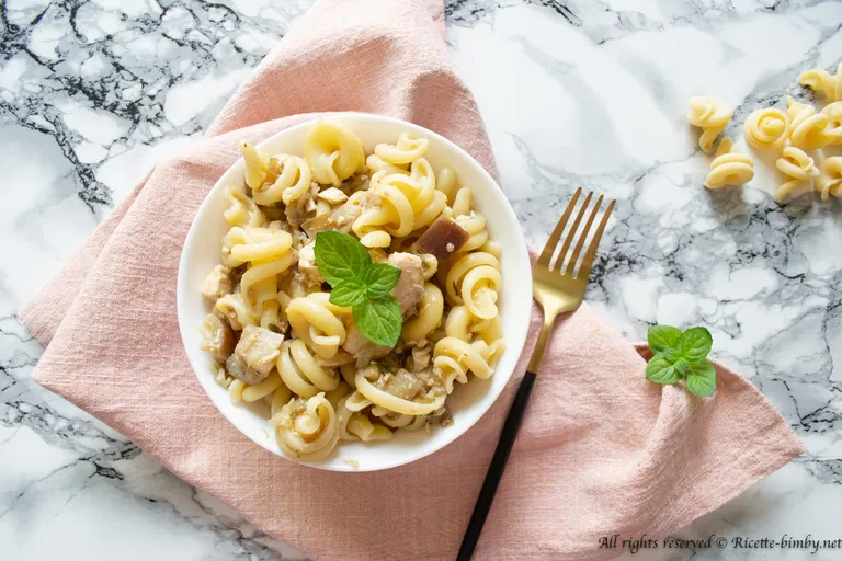 Pasta con pesce spada e melanzane Bimby