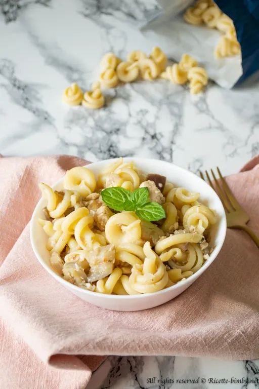 Pasta con pesce spada e melanzane bimby