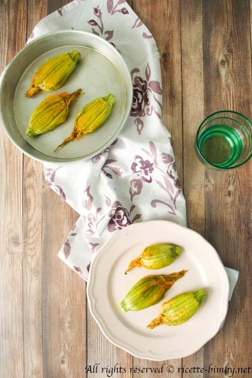 Fiori di zucca ripieni alla ligure bimby