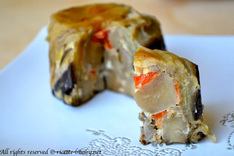 Sformatini di melanzane e peperoni Bimby