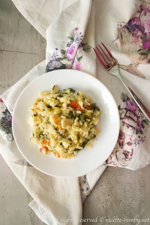 Risotto alle biete e capesante bimby