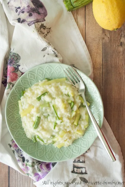Risotto con zucchine al profumo di limone bimby