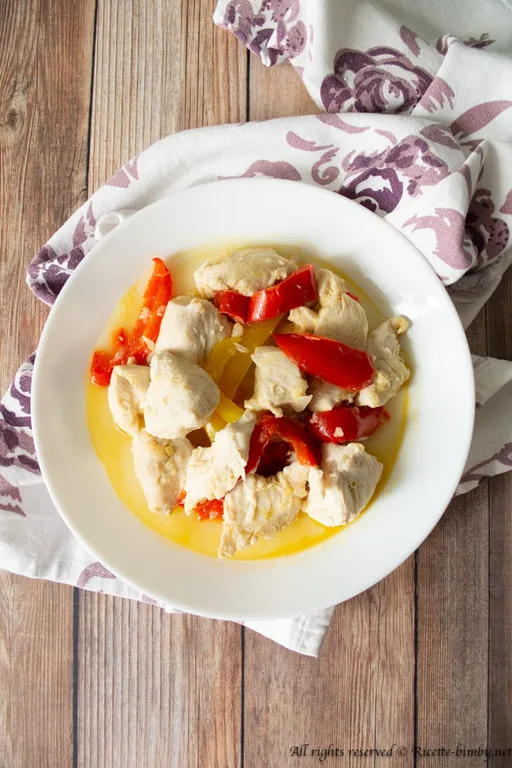 Straccetti di pollo e peperoni bimby