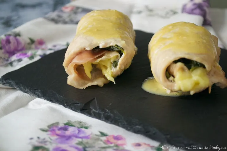Involtini di tacchino e spinaci Bimby