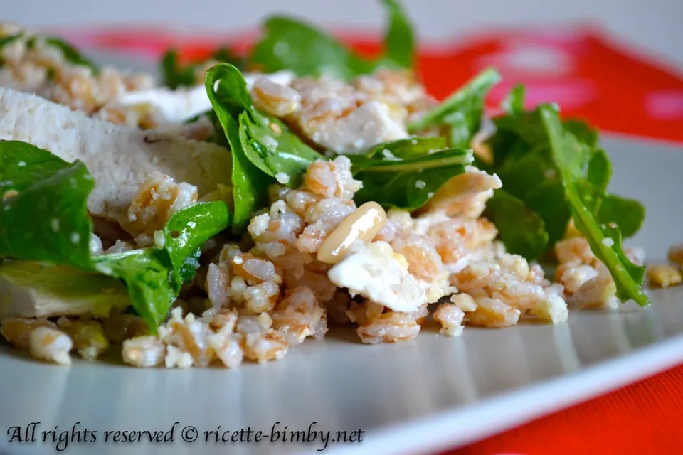 Insalata di farro e pollo Bimby