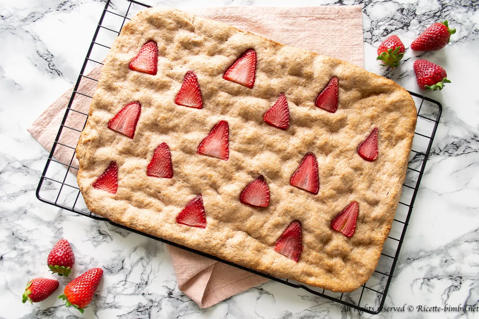 Focaccia dolce alle fragole Bimby