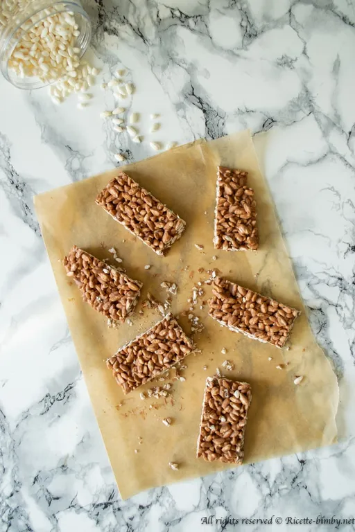 Barrette di cioccolato e riso soffiato bimby