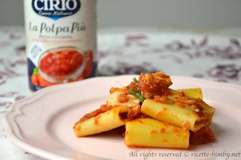 Paccheri al sugo di baccalà Bimby