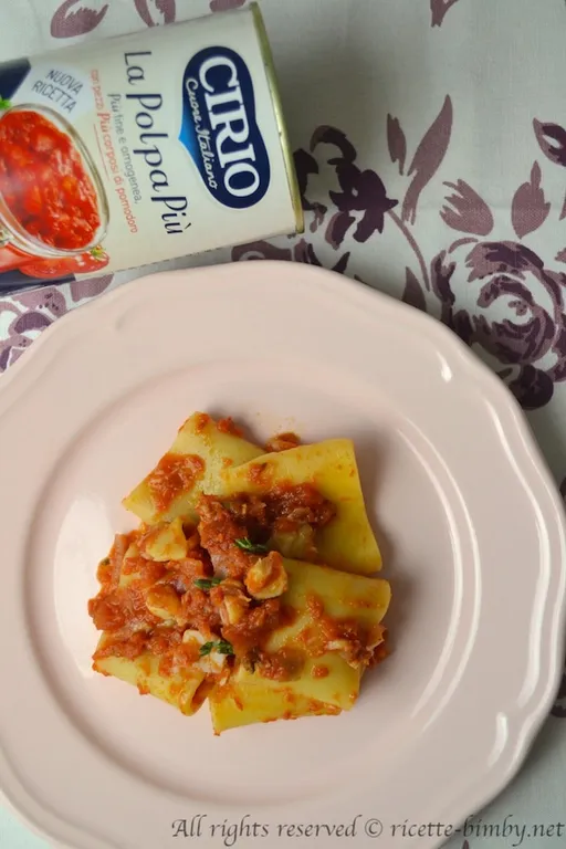 Paccheri al sugo di baccalà bimby