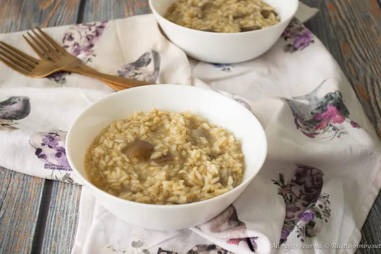 Risotto integrale alle melanzane Bimby