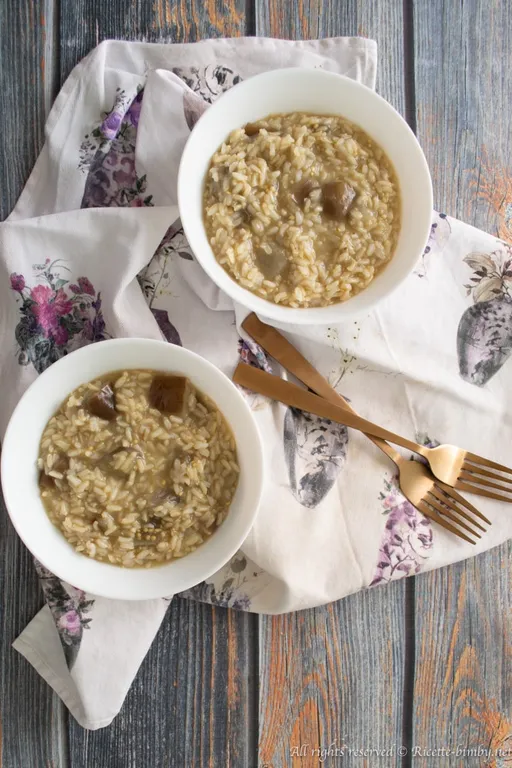 Risotto integrale alle melanzane bimby