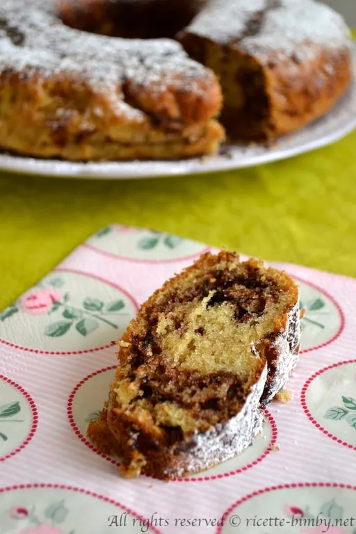 Ciambella variegata al caffè bimby