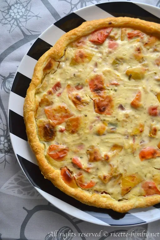 Torta salata ai peperoni bimby