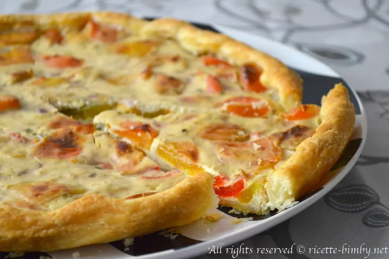 Torta salata ai peperoni Bimby