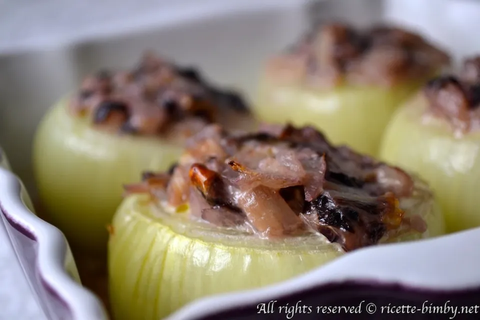 Cipolle ripiene con radicchio Bimby