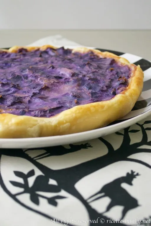 Torta salata al cavolo cappuccio viola bimby