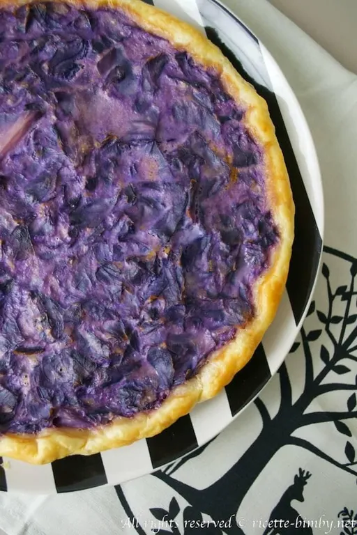 Torta salata al cavolo cappuccio viola bimby