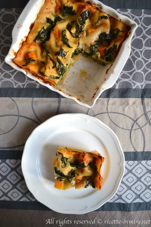 Lasagne zucca e spinaci bimby