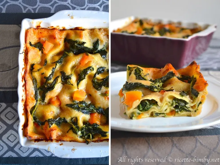 Lasagne zucca e spinaci Bimby