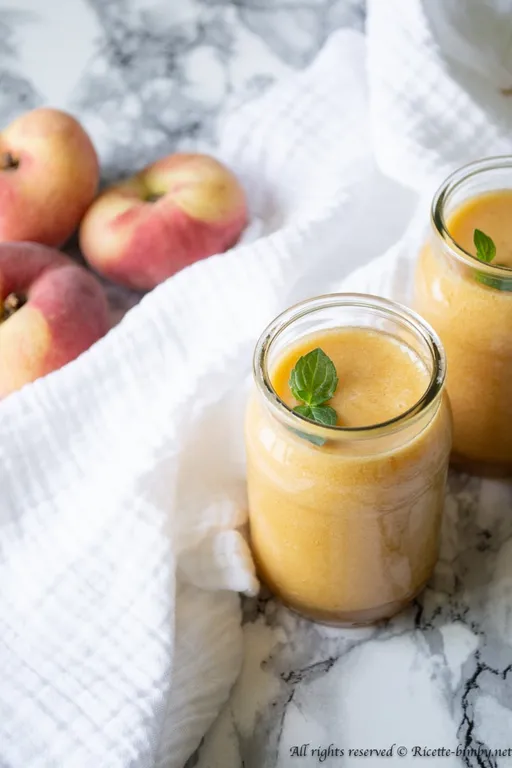 Frappè alla pesca senza latte bimby