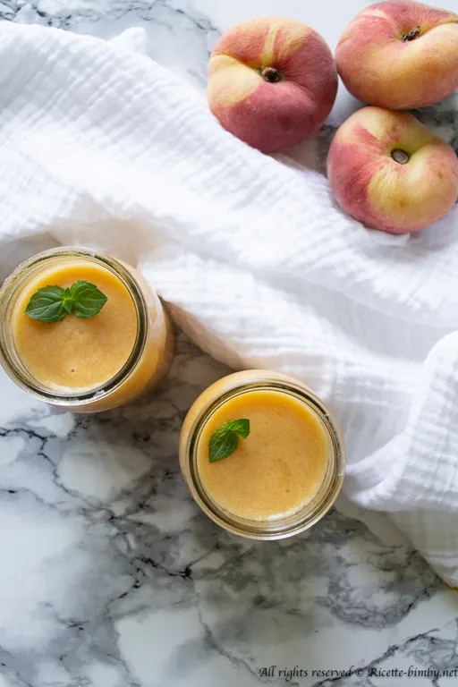 Frappè alla pesca senza latte bimby