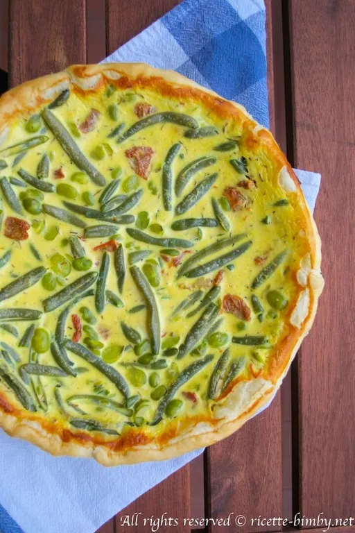 Torta salata fave e fagiolini bimby