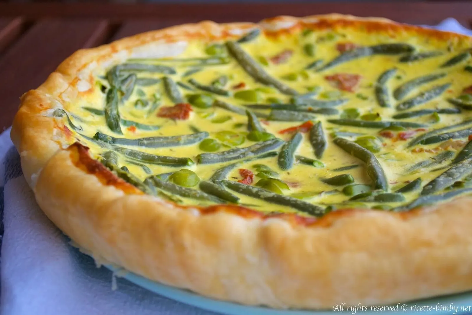 Torta salata fave e fagiolini Bimby