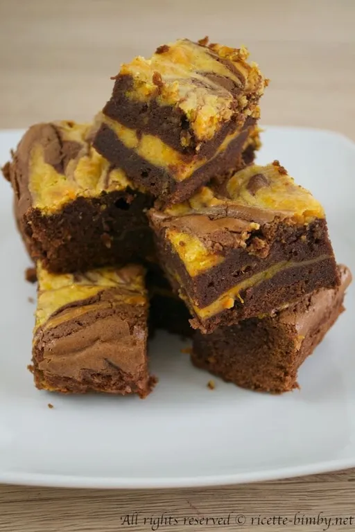 Brownies alla zucca e cioccolato bimby