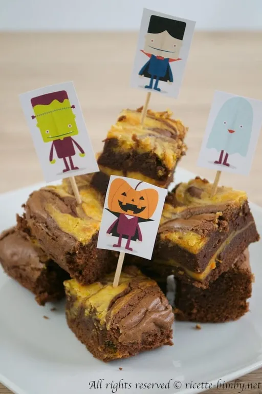 Brownies alla zucca e cioccolato bimby