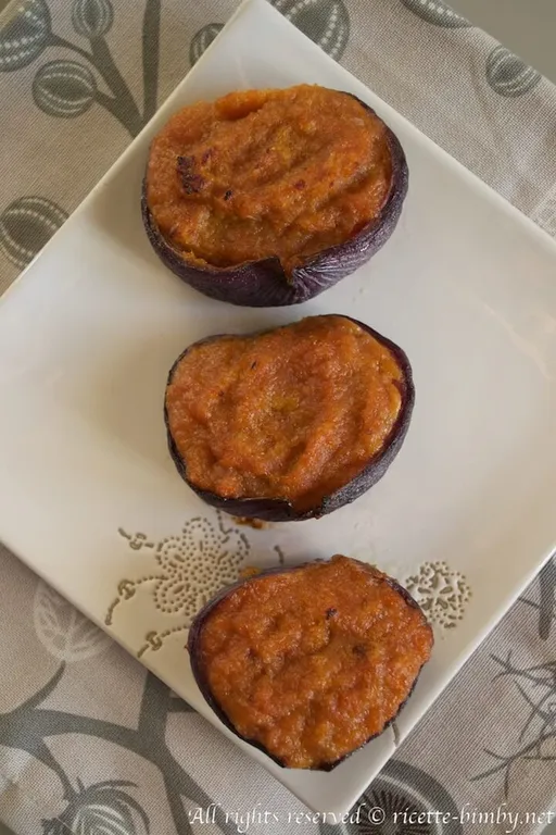 Cipolle rosse ripiene di zucca bimby